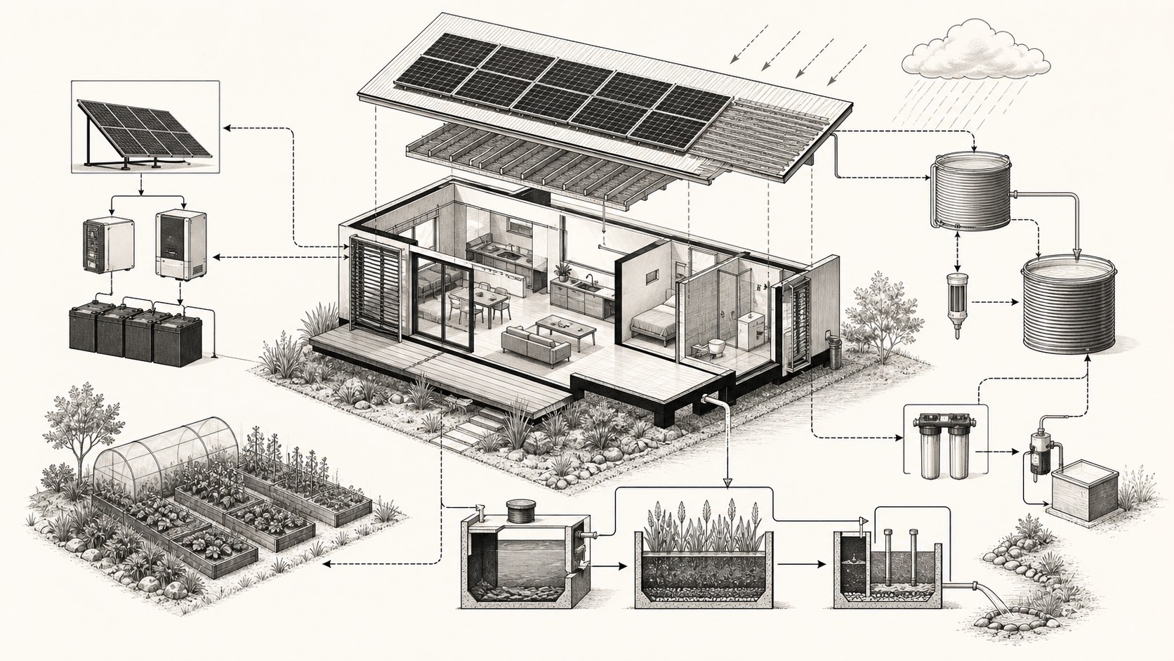 Off-grid living design principles